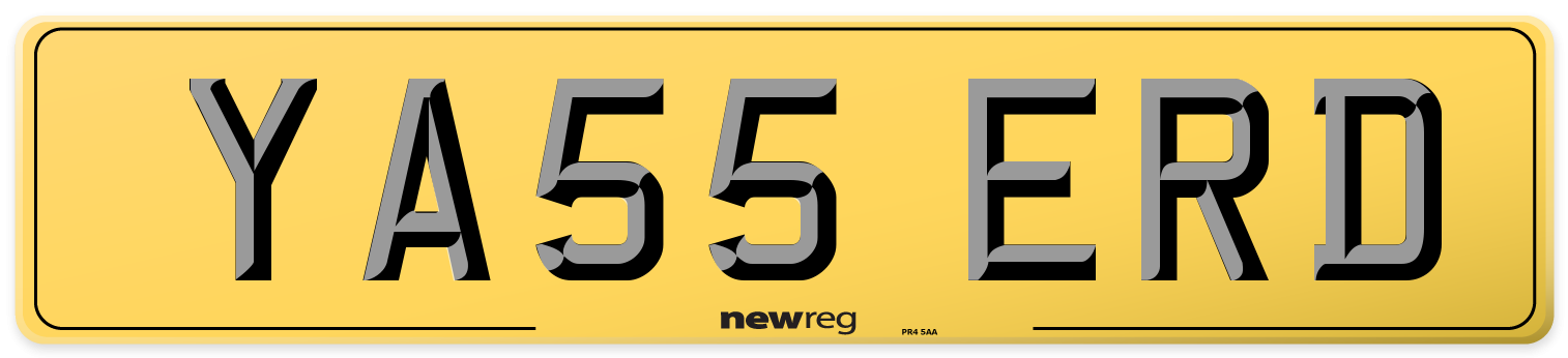 YA55 ERD Rear Number Plate
