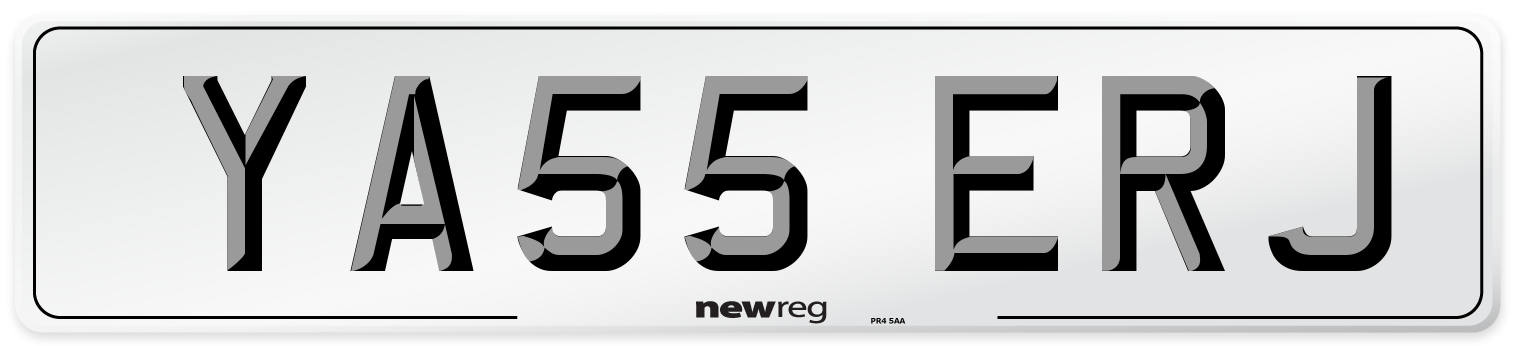YA55 ERJ Front Number Plate