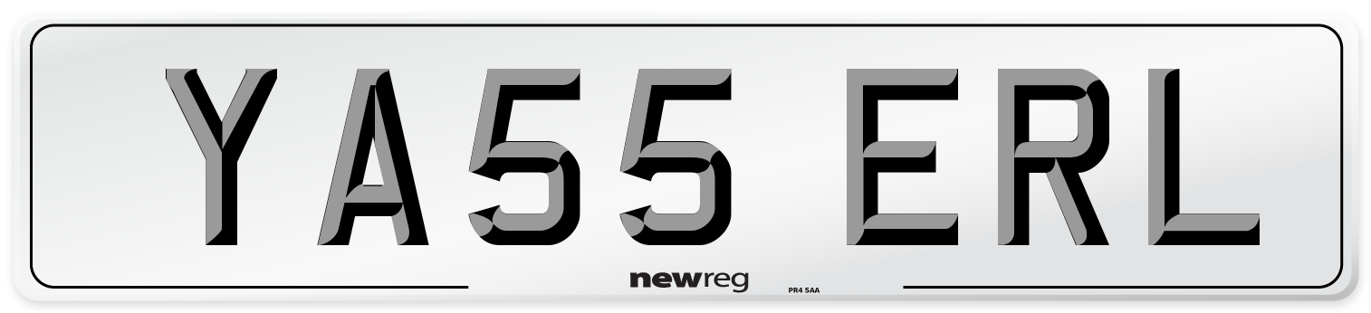 YA55 ERL Front Number Plate