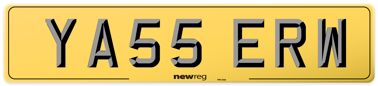 YA55 ERW Rear Number Plate