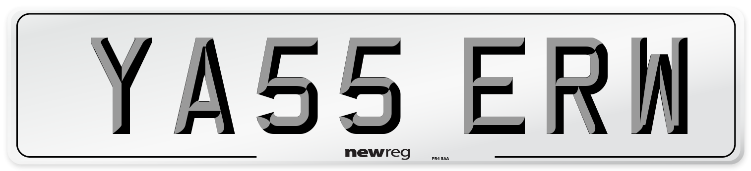 YA55 ERW Front Number Plate