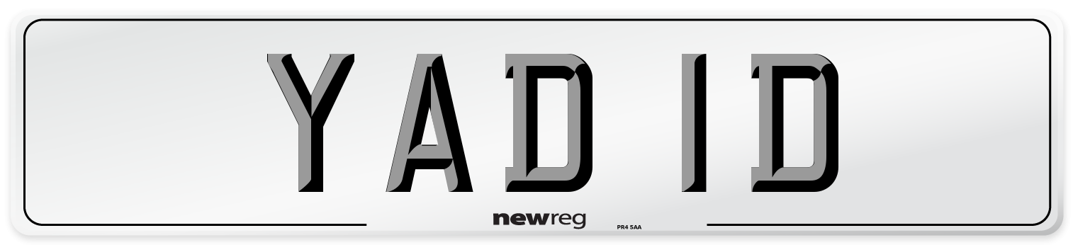 YAD 1D Front Number Plate