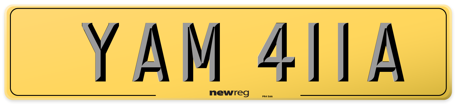 YAM 411A Rear Number Plate