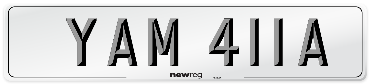 YAM 411A Front Number Plate