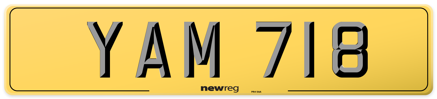 YAM 718 Rear Number Plate