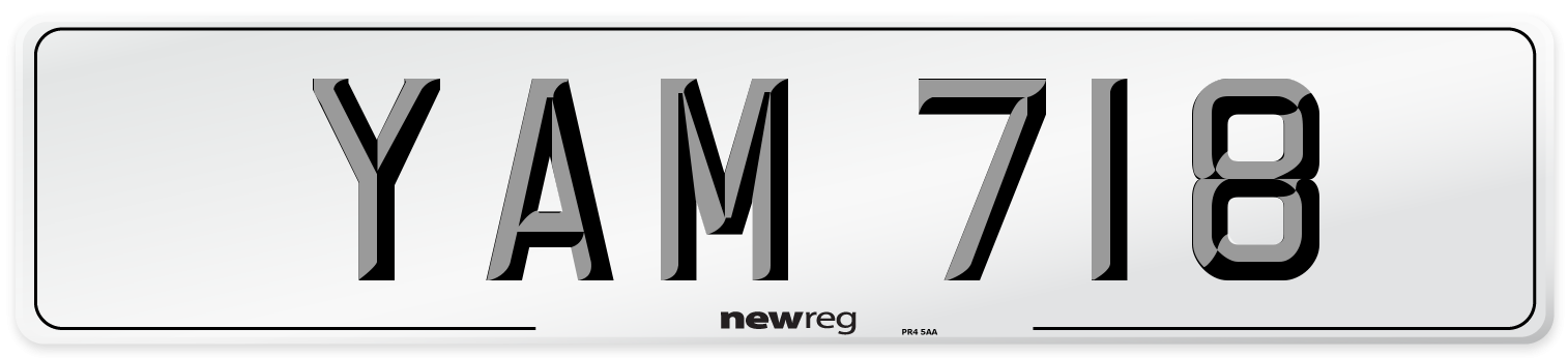 YAM 718 Front Number Plate