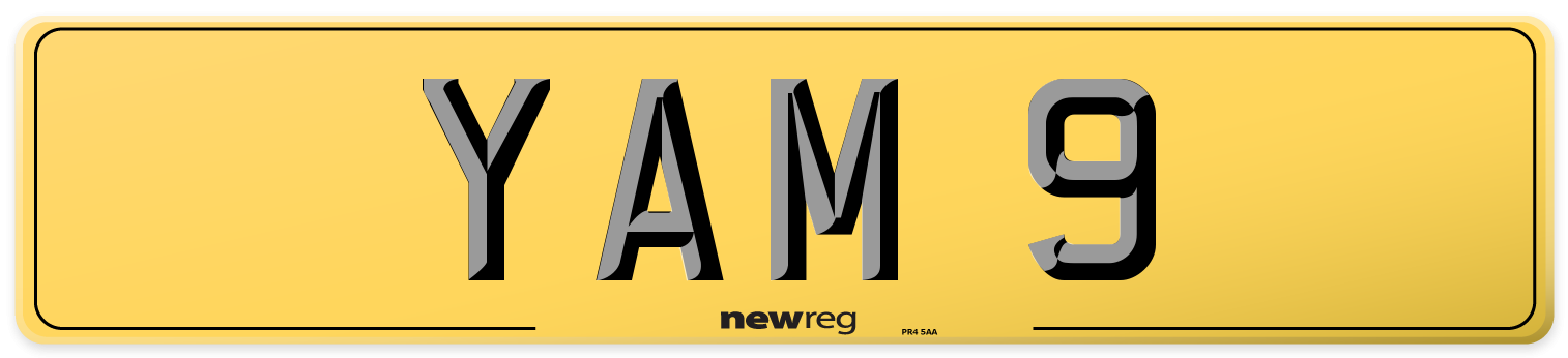 YAM 9 Rear Number Plate