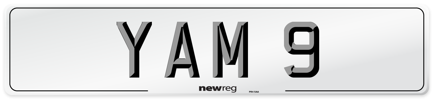 YAM 9 Front Number Plate