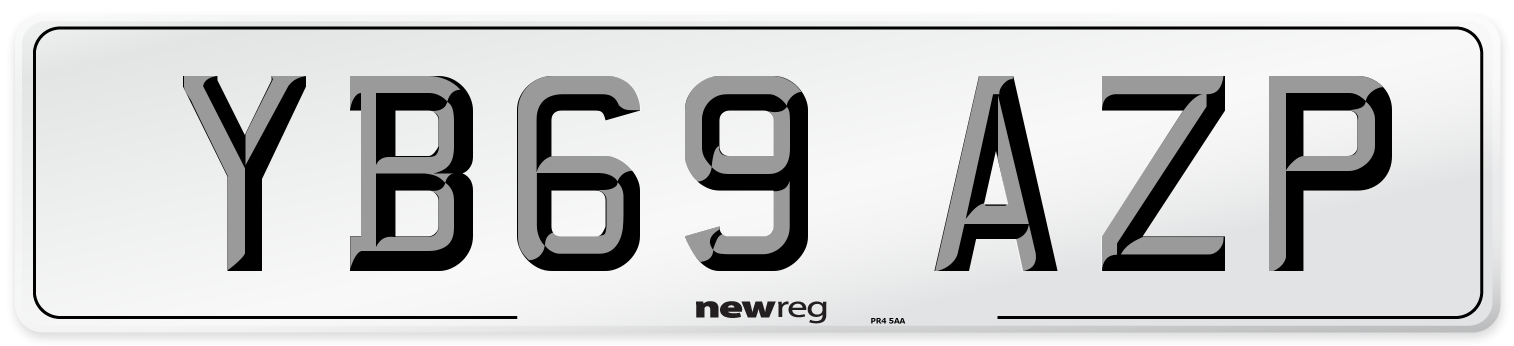 YB69 AZP Front Number Plate