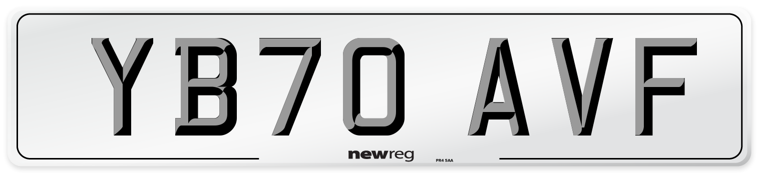 YB70 AVF Front Number Plate