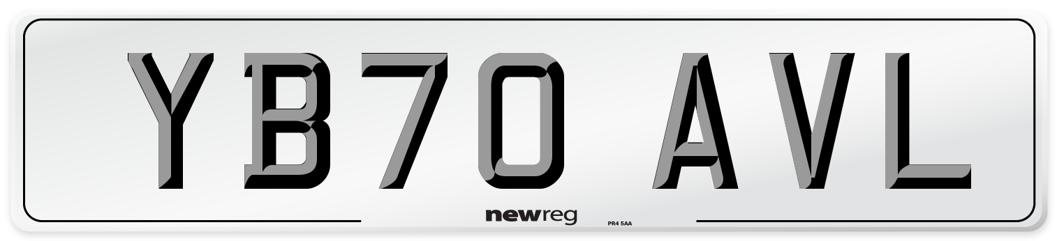 YB70 AVL Front Number Plate
