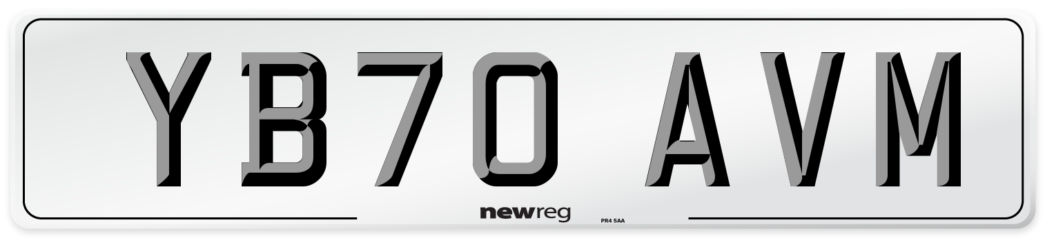 YB70 AVM Front Number Plate