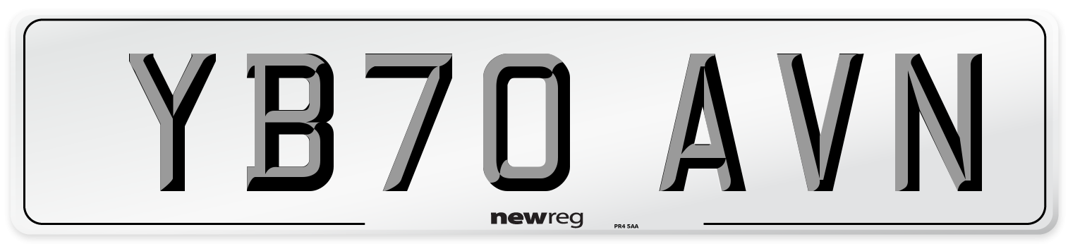YB70 AVN Front Number Plate