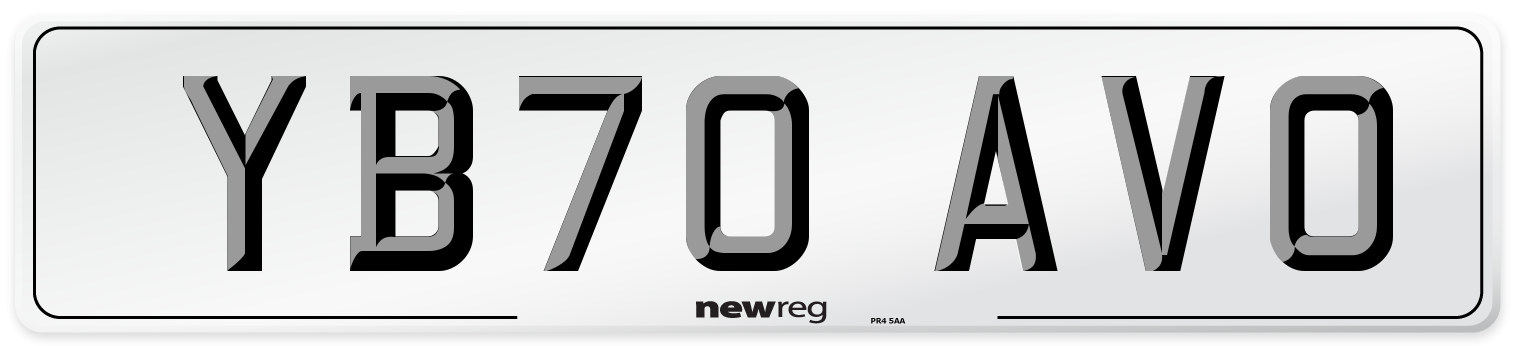 YB70 AVO Front Number Plate