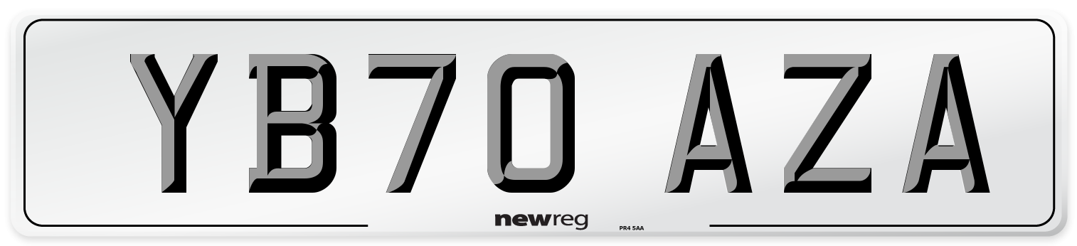 YB70 AZA Front Number Plate
