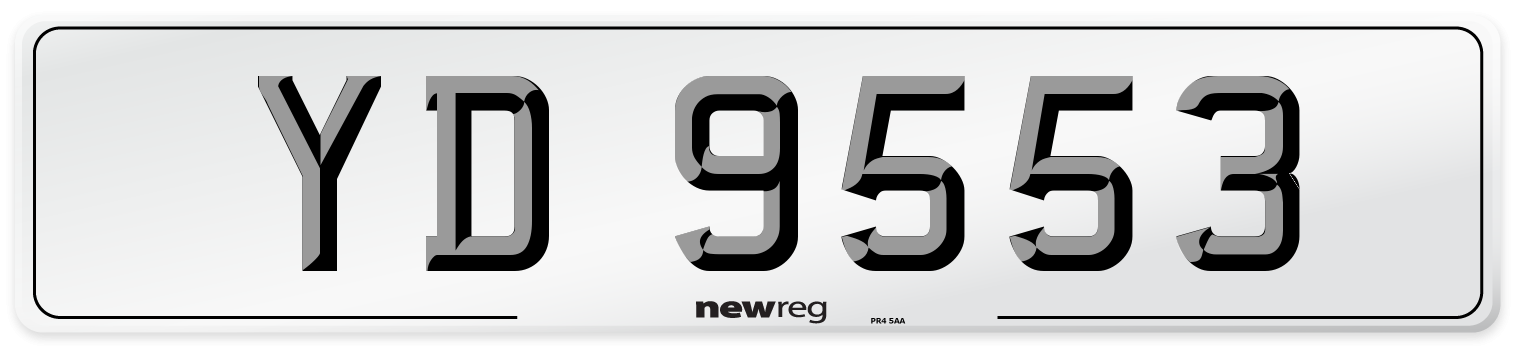 YD 9553 Front Number Plate