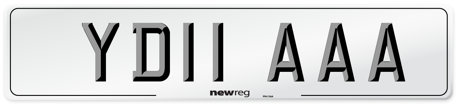YD11 AAA Front Number Plate