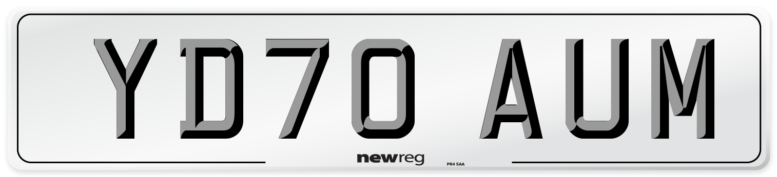 YD70 AUM Front Number Plate