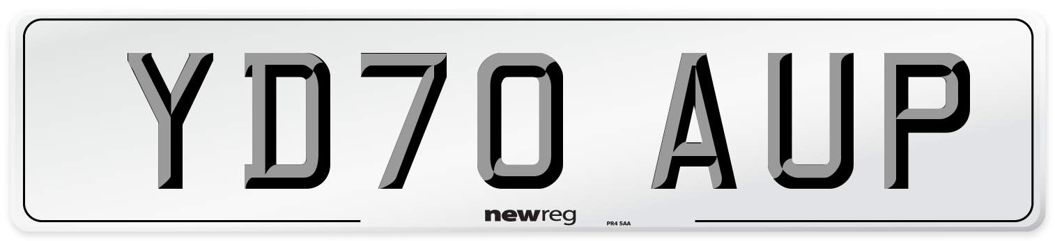 YD70 AUP Front Number Plate