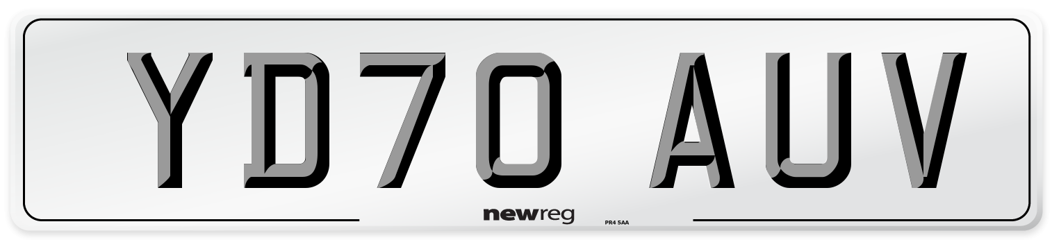YD70 AUV Front Number Plate