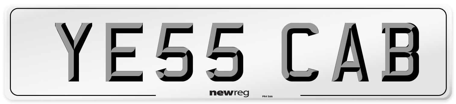 YE55 CAB Front Number Plate