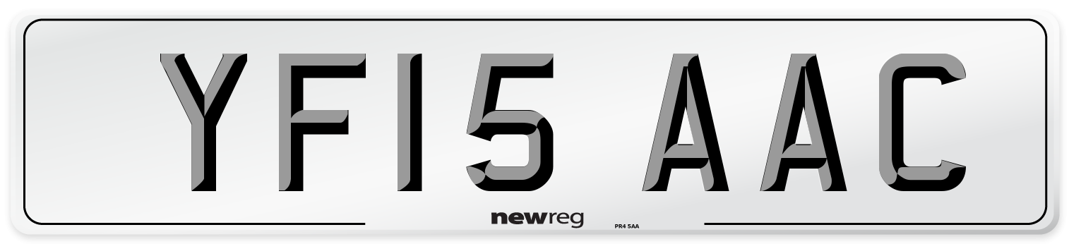 YF15 AAC Front Number Plate