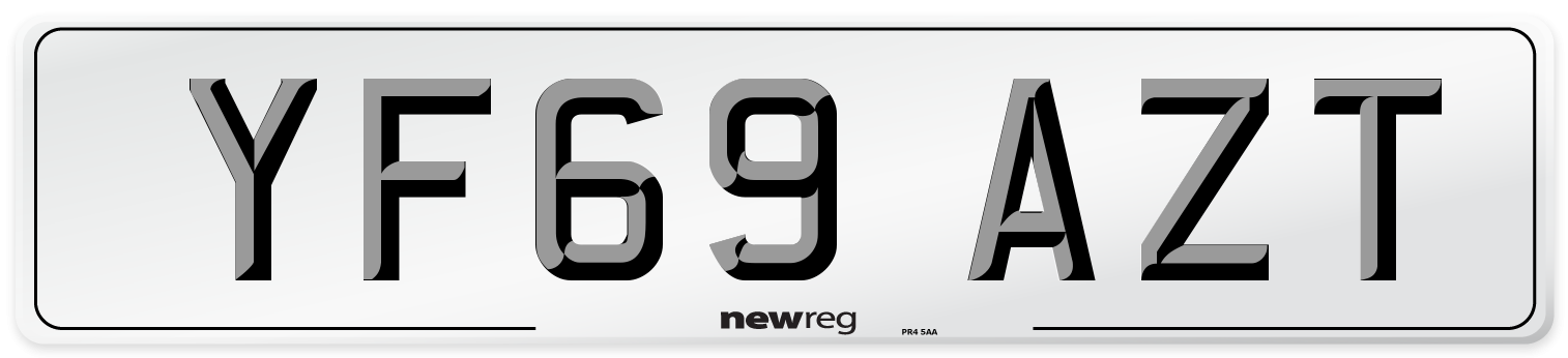 YF69 AZT Front Number Plate