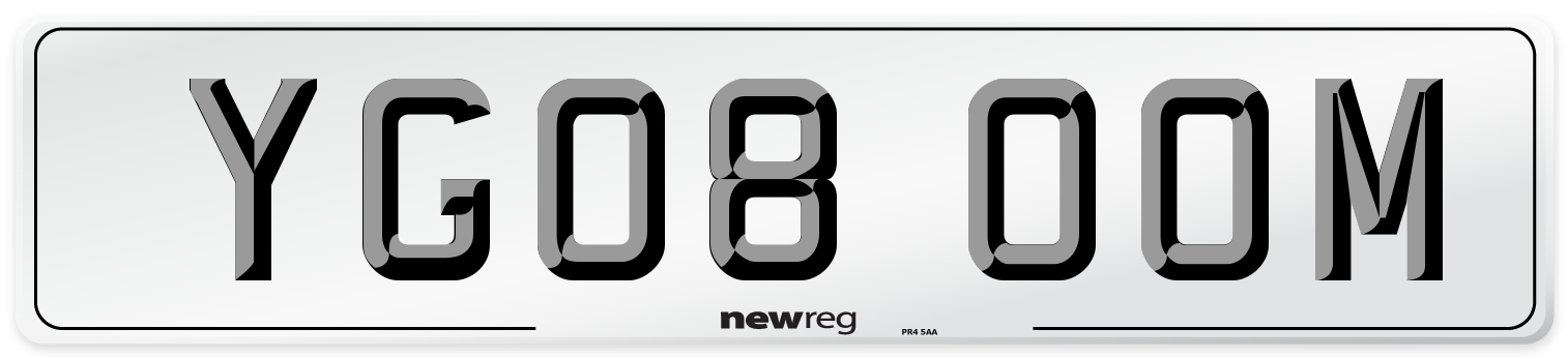 YG08 OOM Front Number Plate