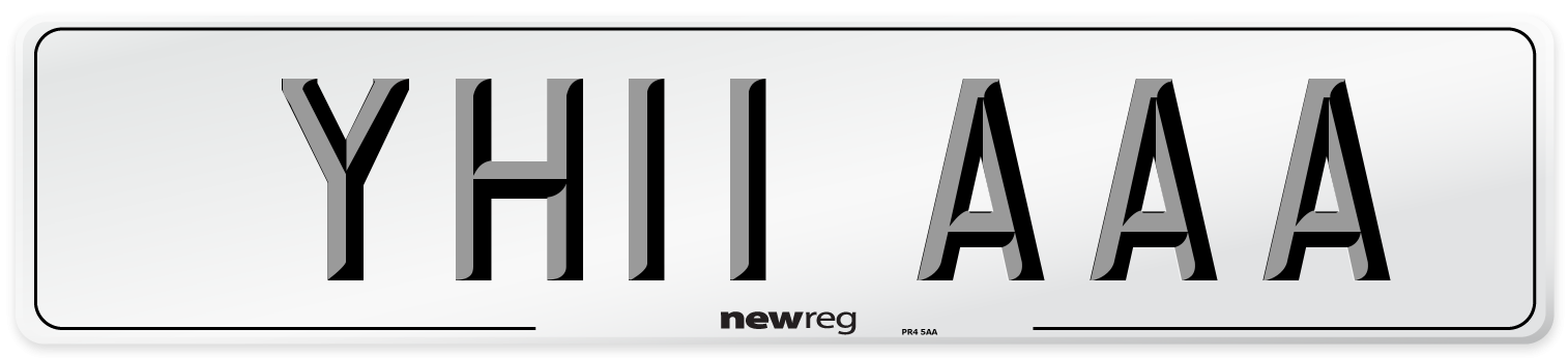 YH11 AAA Front Number Plate