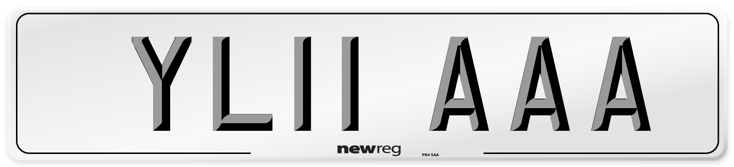 YL11 AAA Front Number Plate