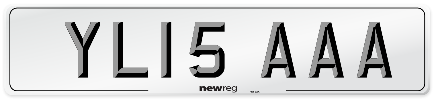 YL15 AAA Front Number Plate