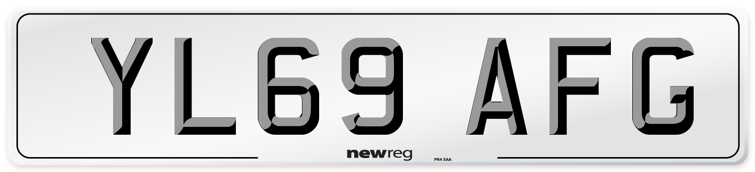 YL69 AFG Front Number Plate