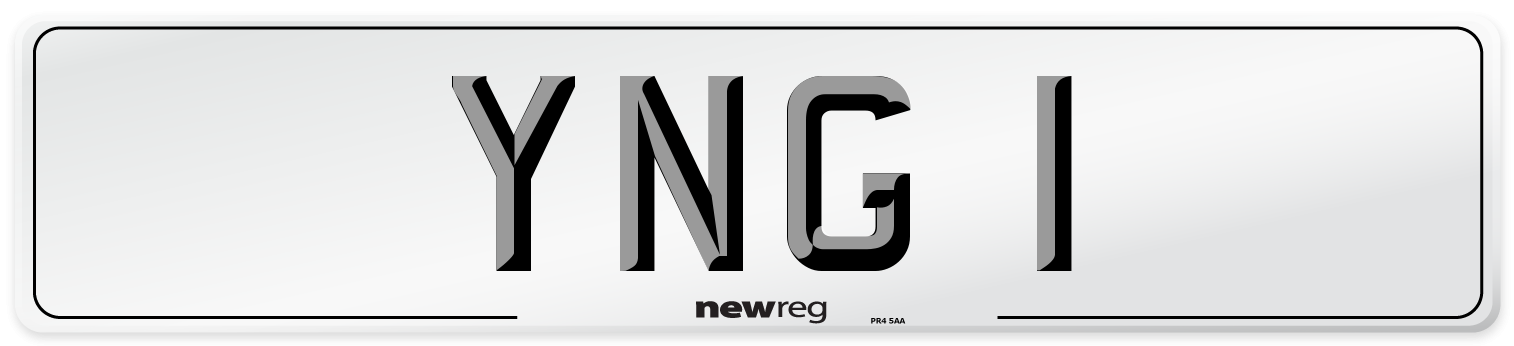 YNG 1 Front Number Plate
