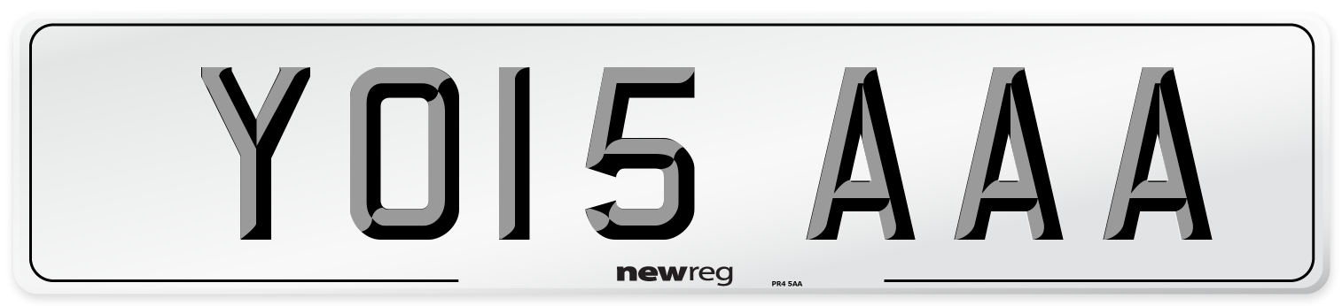 YO15 AAA Front Number Plate