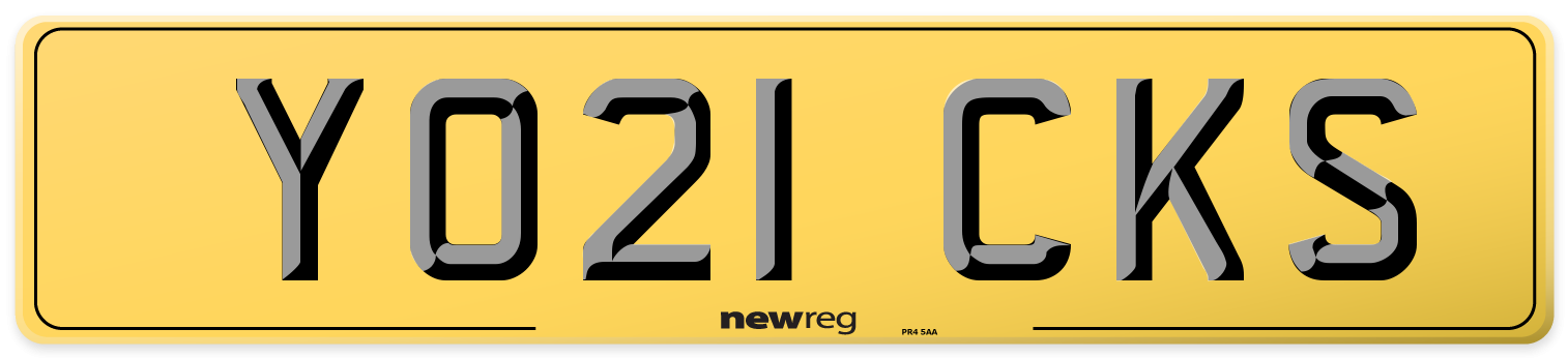 YO21 CKS Rear Number Plate