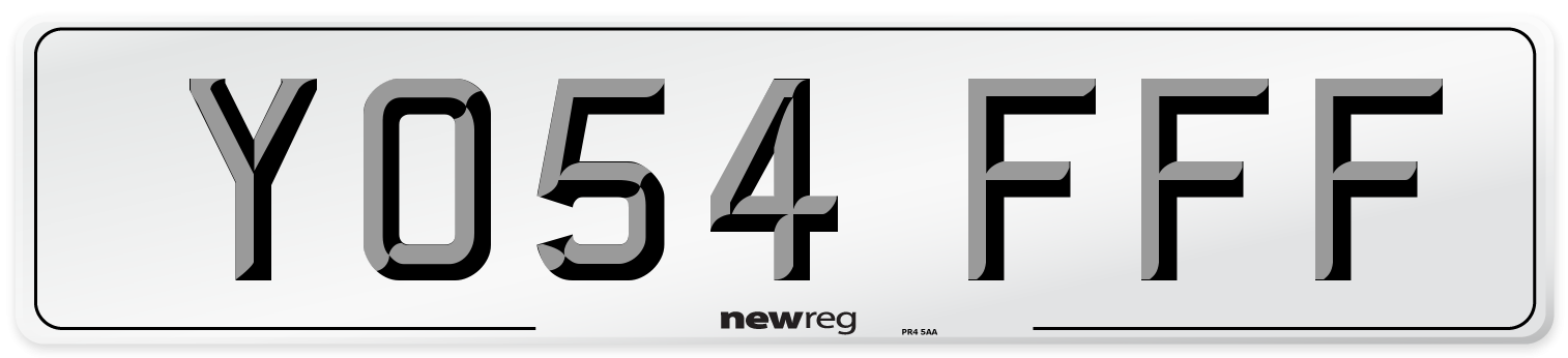 YO54 FFF Front Number Plate