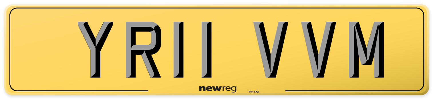 YR11 VVM Rear Number Plate