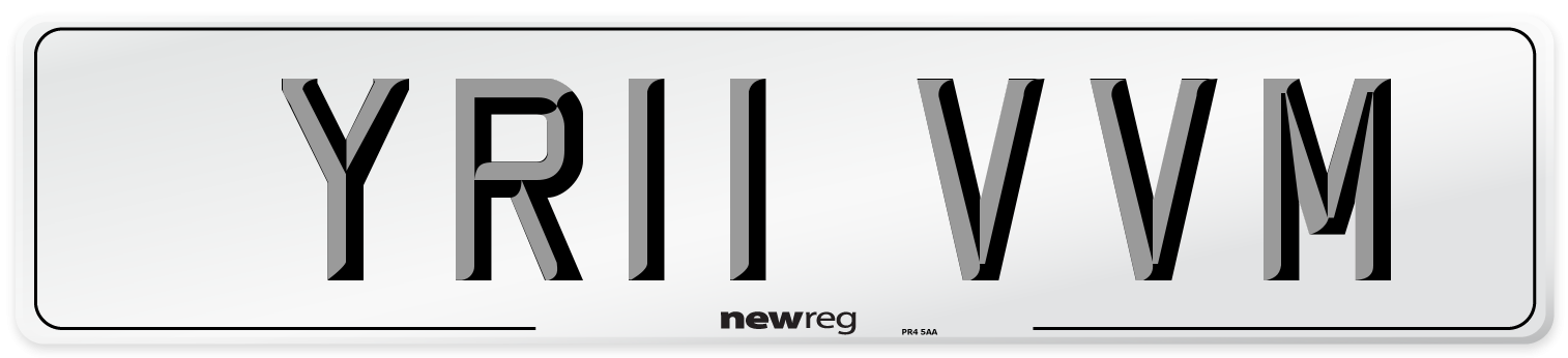 YR11 VVM Front Number Plate