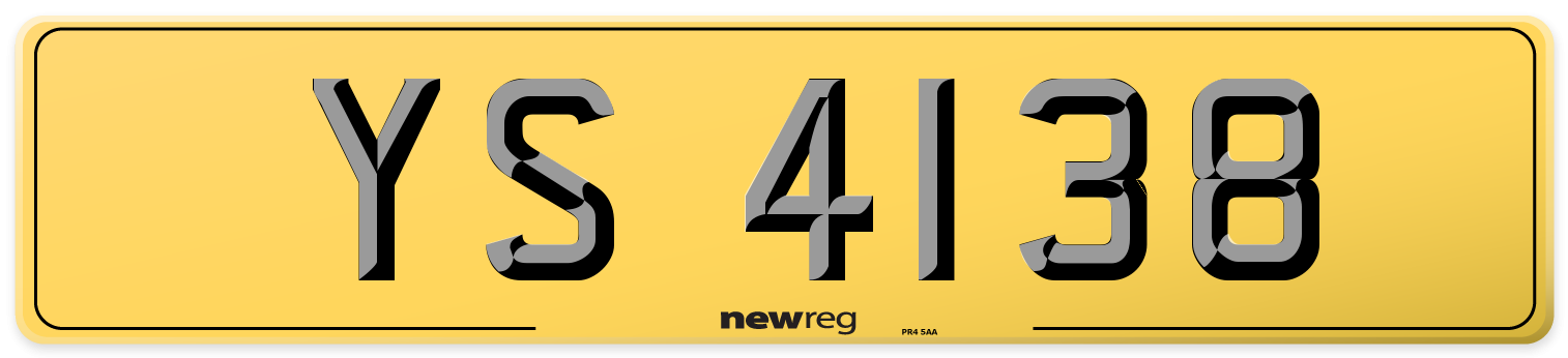 YS 4138 Rear Number Plate