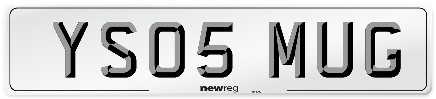 YS05 MUG Front Number Plate