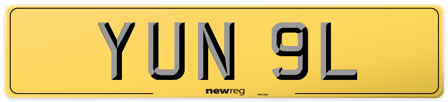 YUN 9L Rear Number Plate