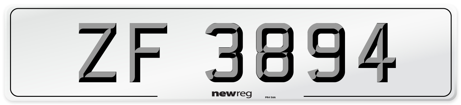 ZF 3894 Front Number Plate